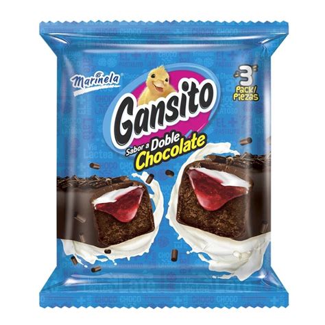 Gansito Marinela sabor a doble chocolate 1 paquete con 3 pzas | Walmart