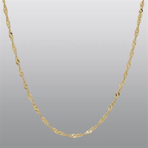 True Gold 14K 1.35m Singapore Chain, 20"