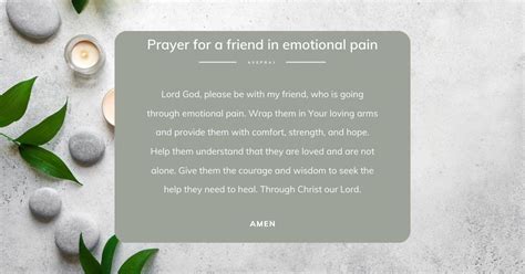 Prayer for a Friend in Emotional Pain