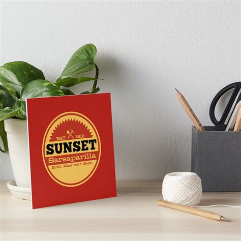 "Vintage Sunset Sarsaparilla Logo" Art Board Print by BestnCo | Redbubble