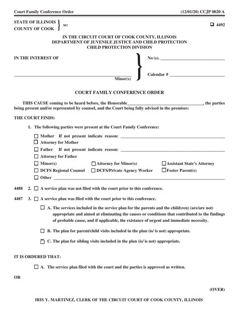 Form CCJP0020 - Fill Out, Sign Online and Download Fillable PDF, Cook ...