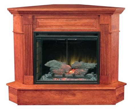 Amish Charleston Corner Fireplace from DutchCrafters Amish Furniture