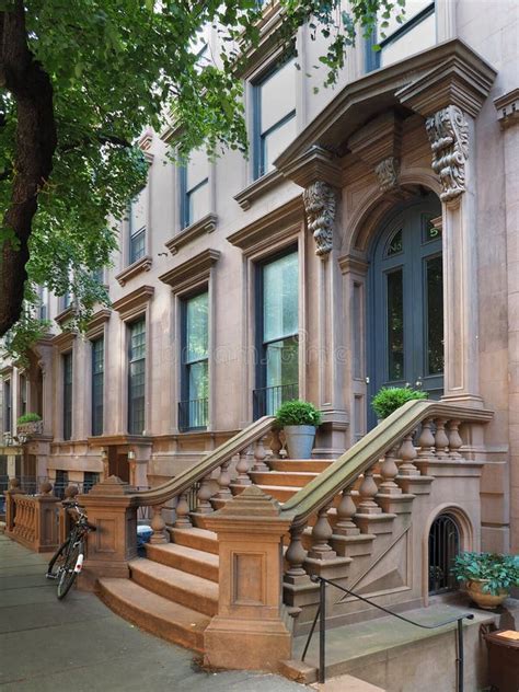 New York Brownstone Buildings Stock Photo - Image of building ...