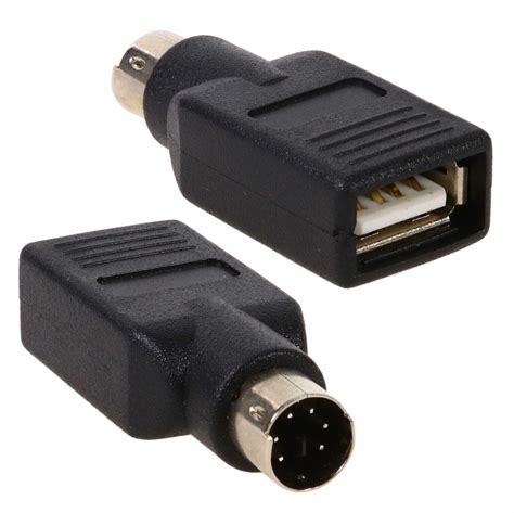 USB PS/2 PS2 Male to USB A Female Converter Adapter for Mouse & Keyboard BLACK | eBay