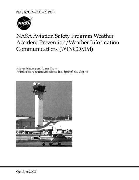 (PDF) NASA Aviation Safety Program Weather Accident Prevention/Weather ...