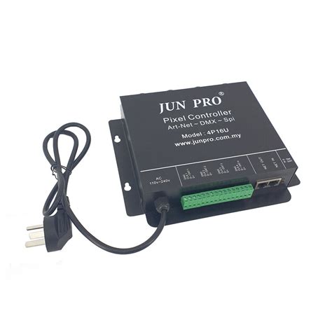 JUN PRO ArtNet DMX Spi Pixel Controller @ 4P16U ( Controller ONLY ) | eBay