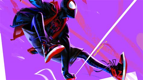 1366x768 Miles Morales In Spider Man Into The Spider Verse 4k Artwork ...