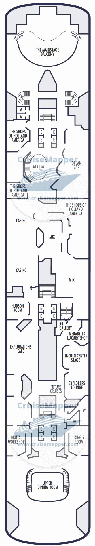 ms Rotterdam deck 5 plan | CruiseMapper