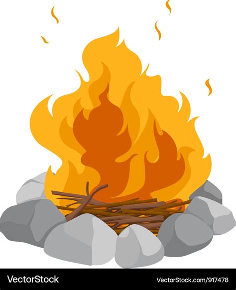 Campfire Royalty Free Vector Image - VectorStock