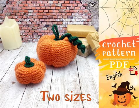 Pumpkin Crochet Pattern, Amigurumi Pumpkin 2 Sizes - Etsy