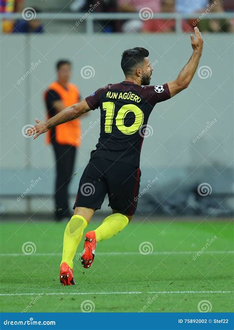 Sergio Aguero, Goal Celebration Editorial Photography - Image of city ...