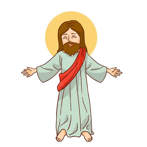 Hand Drawn Illustration Hd Transparent, Cartoon Jesus Hand Drawn Illustration, Jesus, God, Lord ...