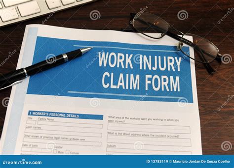 Insurance: Blank Work Injury Claim Form Royalty Free Stock Images - Image: 13783119