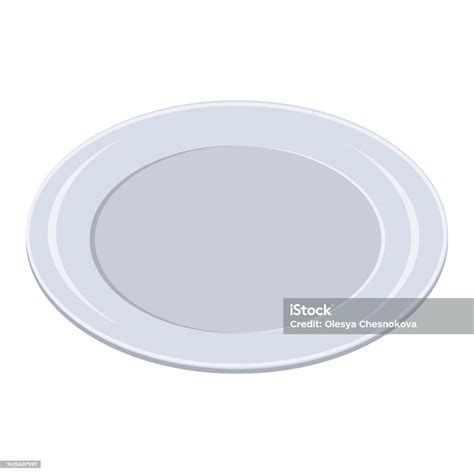 Plate Isolated Vector Illustration In Flat Style Stock Illustration - Download Image Now - Bowl ...