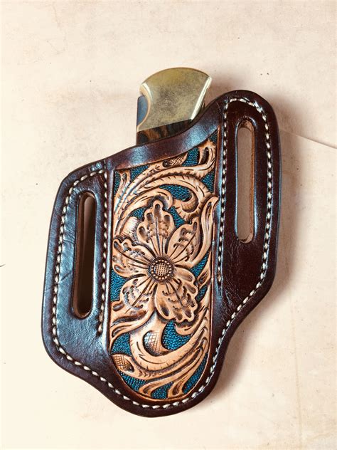 Buck 110 Knife Leather Sheath / Pocket Knife Belt Sheath / Leather Knife Sheaths / Gifts for Men ...