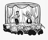 Stage Theater Sketch Theatre Clipart Vector Coloring Pages Drawing  sketch template