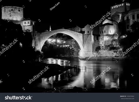 Mostar Bridge Night Mostar Bosnia Herzegovina Stock Photo 143025064 ...