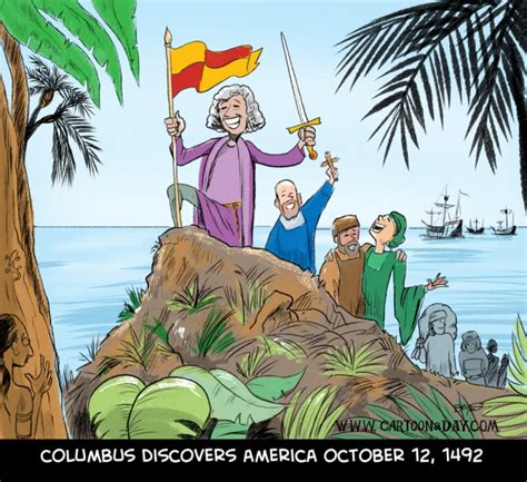 Columbus Day 2012 Discovery of America Cartoon