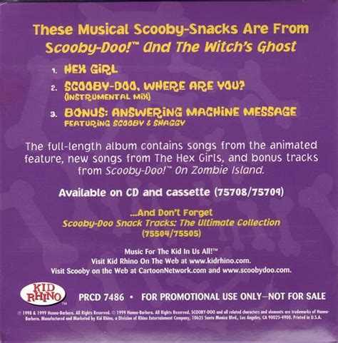 Scooby-Doo! and the Witch's Ghost CD Sampler-Music & Audio-Music