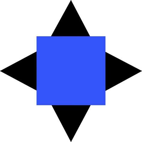 Flat style black and blue geometric element. 24342465 Vector Art at ...