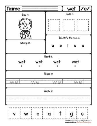 Circling Short E Words Worksheet - Have Fun Teaching - Worksheets Library