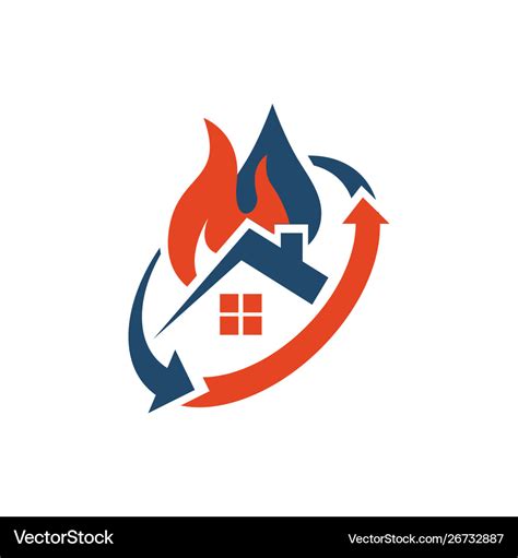 Home restoration logo design a property Royalty Free Vector