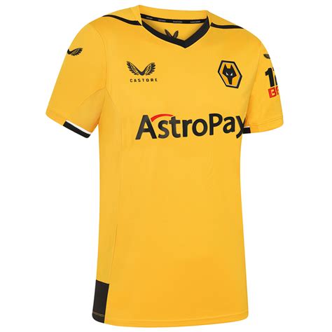 Wolverhampton Wanderers 2022-23 Castore Home Kit - Football Shirt ...