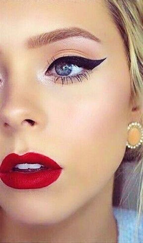 60 Most Popular Make Up Looks On Pinterest | Red lip makeup, Bold ...