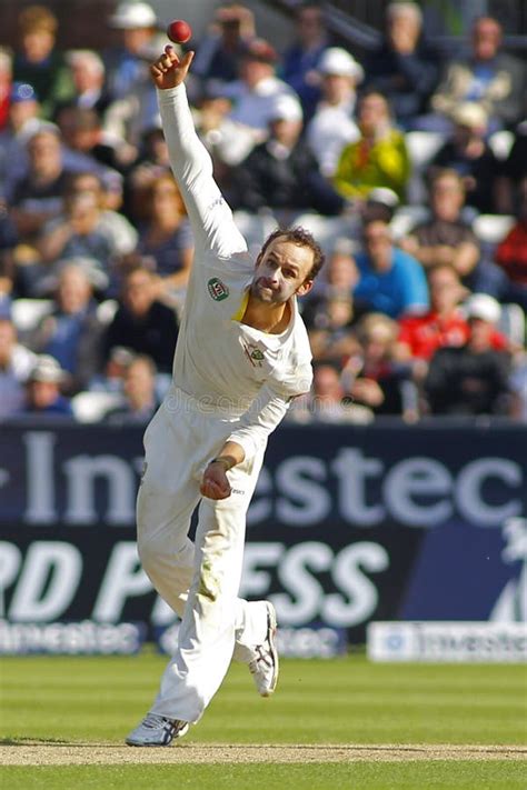 Nathan Lyon bowling at SCG editorial photography. Image of england ...