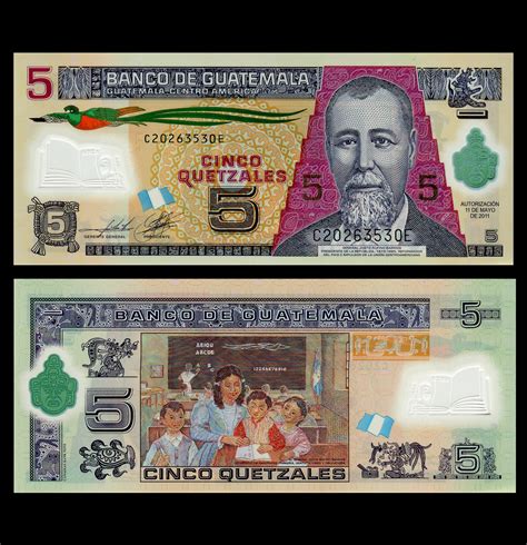 Billete Guatemala 5 Quetzales – NUMISMÁTICA MARTELL