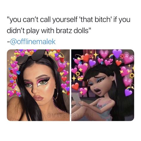 bratz💋 | Bratz girls, Makeup memes, Barbie girl