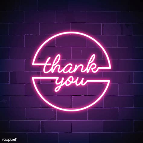 Thank you neon sign vector | free image by rawpixel.com / NingZk V. | Neon signs, Neon signs ...