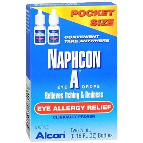 Naphcon-A Eye Allergy Relief Eye Drops, 5ml (0.16 floz), 2/case ...