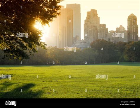 Central park at sunset, New York, USA Stock Photo - Alamy