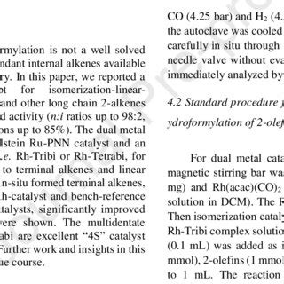 Proposed isomerization-linear-hydroformylation mechanism of the Ru-PNN... | Download Scientific ...