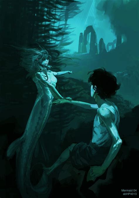 Harry Potter Concept Art, Harry and Mermaid | Harry potter mermaid ...