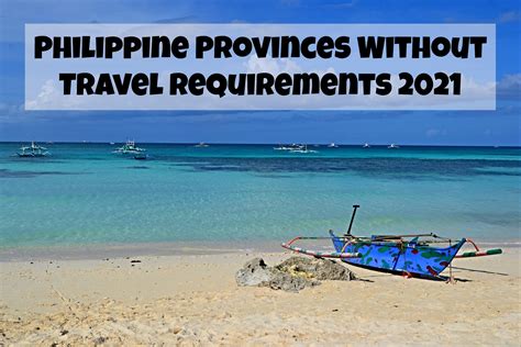 Philippine Provinces Without Travel Requirements 2021