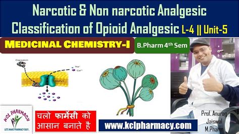 Narcotic & Non Narcotic Analgesic | Classification | L-4 Chapter-2 Unit ...