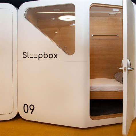 Intimate sleeping pods designed by Sleepbox have been installed at Dulles International Airport ...