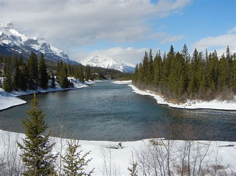 HD wallpaper: bow river, canmore, alberta, outdoor, nature, canada ...