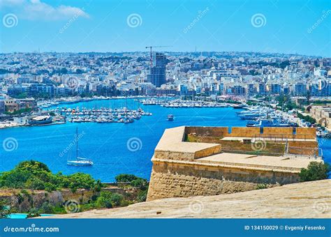 Fortifications of Valletta, Malta Stock Image - Image of building ...