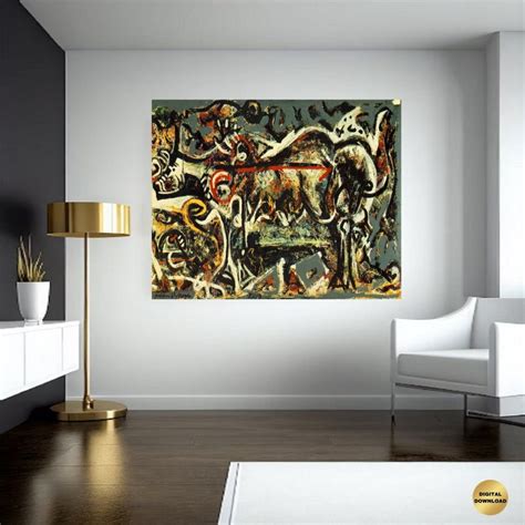 Jackson Pollock: mural Extremely Rare Print Painting - Etsy