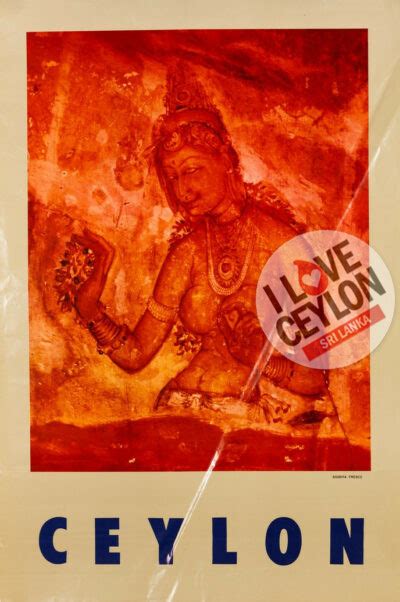 Sigiriya Frescoes – Vintage Posters of Sri Lanka Ceylon Online