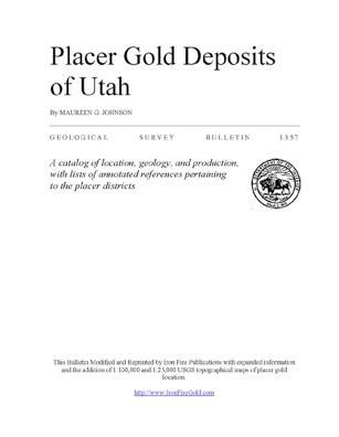 Gold Placer Deposits In Utah