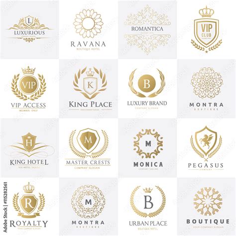 hotel logo, Luxury logo collection, crest logo set,premium logo template. Stock Vector | Adobe Stock