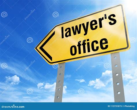 Lawyer`s office sign stock illustration. Illustration of fees - 113731873