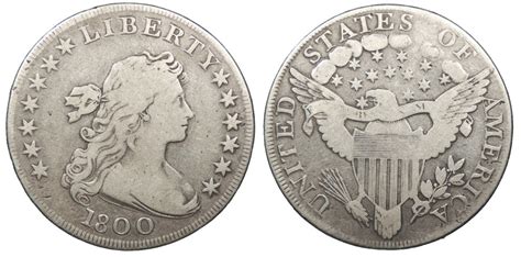 1800 Draped Bust 1 Dollar (Silver) B-10 VG-10 | Miscellaneous