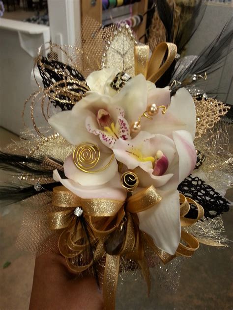 Black And Gold Corsages - Corsage Prom