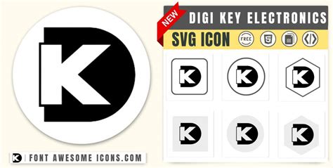 Digi Key Electronics Icon SVG Code — Download Path / HTML