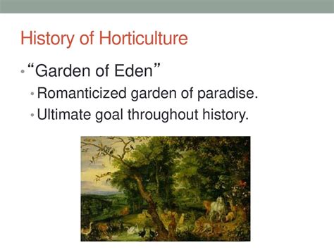 Horticulture History. - ppt download